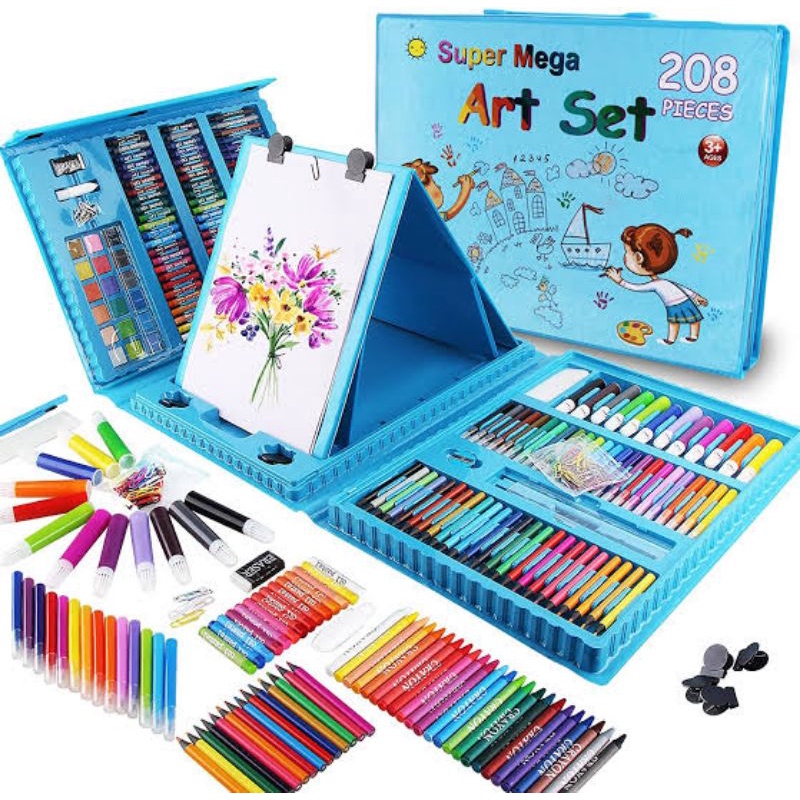 

Super Mega Art set 208 Pieces / Alat Melukis Lengkap isi 208 pcs / Pensil Warna lengkap