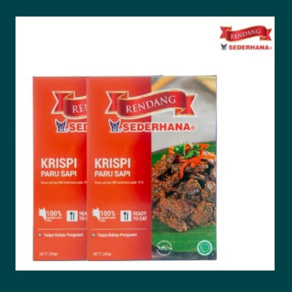 Rendang Krispi Daging Paru RM Sederhana Halal 119101