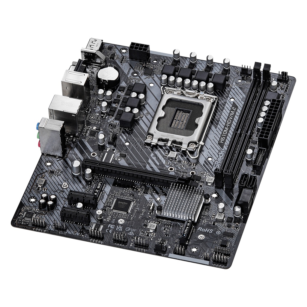 ASROCK MOTHERBOARD Intel Gen H610 mATX H610M-HDV/M.2 D5