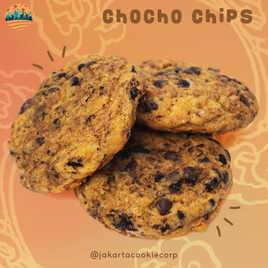 

Soft Baked Chocochips Cookie | Jakarta Cookie Corp (isi 3 pcs)