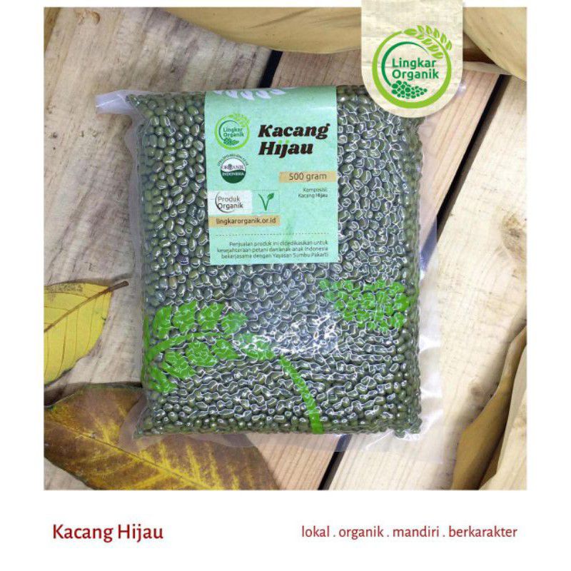 

kacang hijau organik 500 gr kemacan vacum