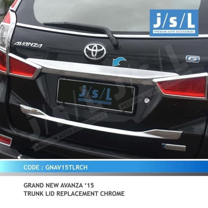 Trunk Lid Grand New AVANZA Xenia model Ganti Chrome