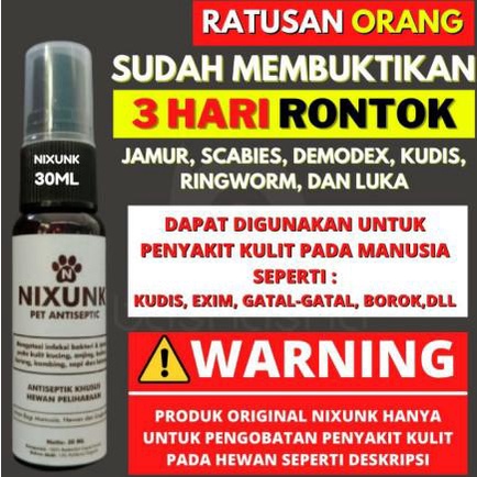 Best NIXUNK OBAT JAMUR KUCING ANJING KELINCI OBAT SCABIES 30ML