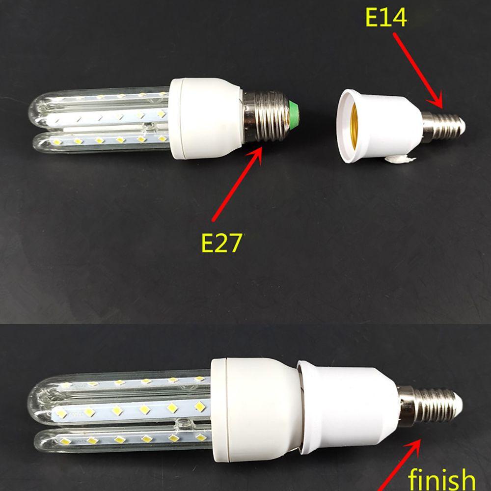 [Elegan] Konverter Holder Lampu 220V Putih Bohlam Lampu Menggunakan Rumah Tangga Home Lighting Adaptor Lampu Tahan Api