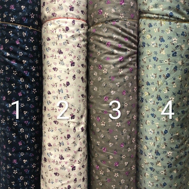 KAIN BAHAN KATUN JEPANG TOKAI SENKO MOTIF BUNGA KECIL