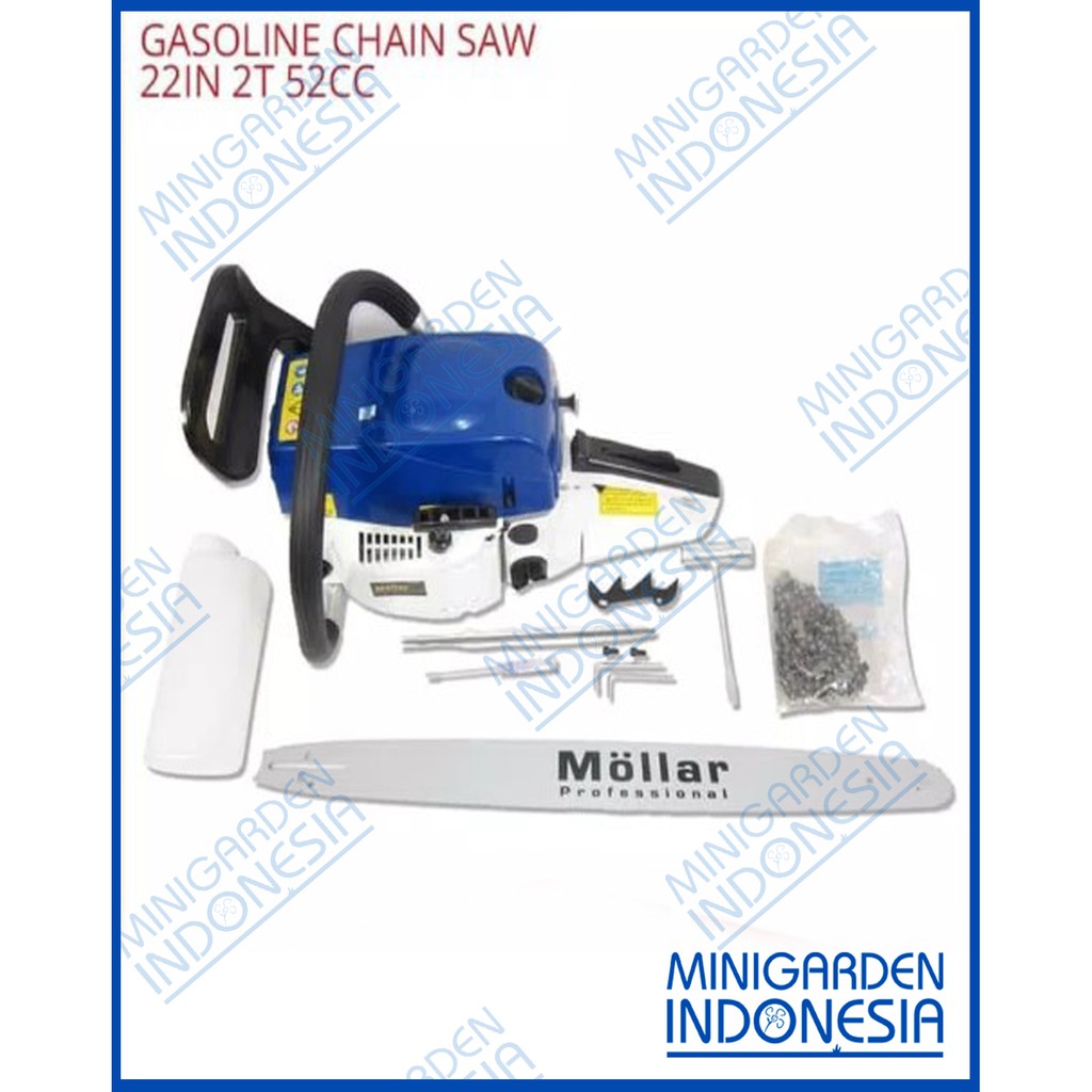 Mesin Gergaji pohon Chain Saw Chainsaw 22 Inch 52 CC P012 bahan bakar bensin