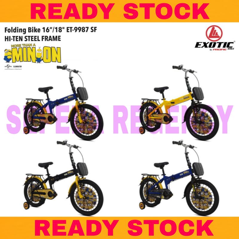 Sepeda Lipat Anak EXOTIC 9987 SF Ukuran 16 18 inch