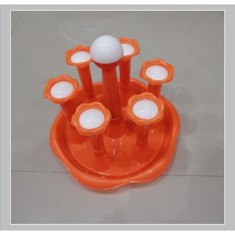 Tempat Gelas/Rak Stand Gelas 6 Kaki