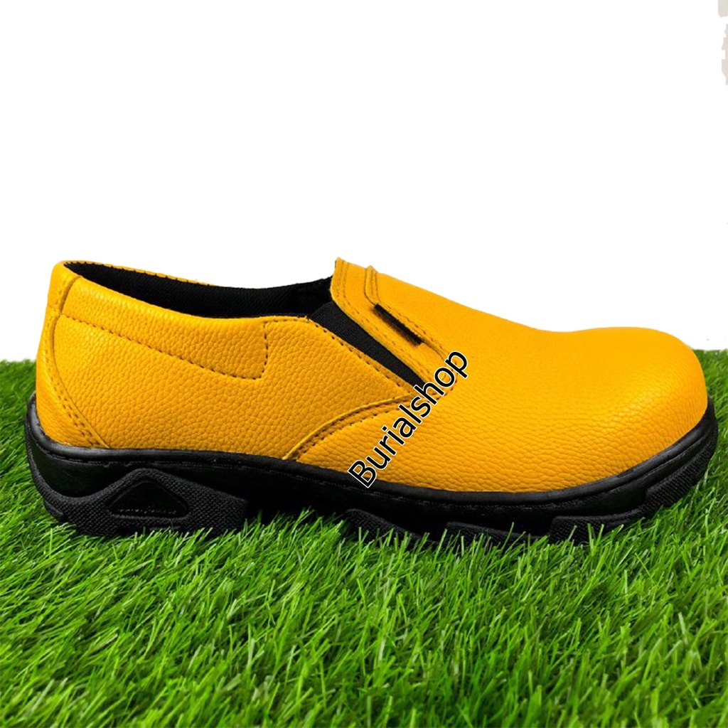 Sepatu Safety Slip On  Original Sevenpoint Septi Safty Sefty Kerja Ujung Besi Proyek Lapangan BS