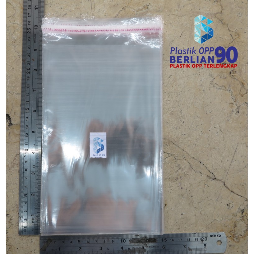 

14,5X23 CM PLASTIK OPP (SEAL/LEM) TEBAL 20 MIC ASLI / PLASTIK KEMASAN