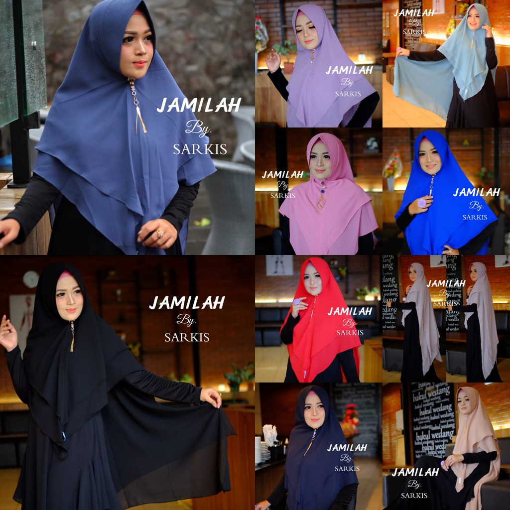 KHIMAR SYARI JAMILAH CERUTY 2 LAYER by SARKIS