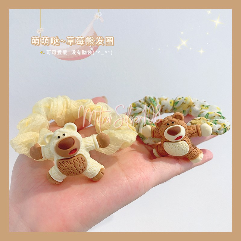 [MS108] KCR 22 IKAT RAMBUT KOREA / KARET BEAR / IKAT RAMBUT BERUANG / SCRUNCHIES IMPORT MURAH | IKAT RAMBUT ANAK | AKSESORIS RAMBUT ANAK