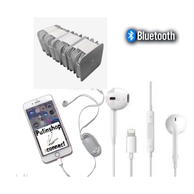 Light Headset Earphone Bluetooth No Packing utk HP ip  7 / 8 / X / Xs / Xr