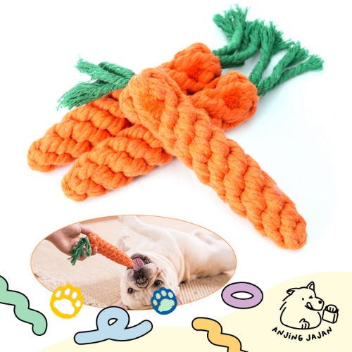 Mainan Gigit Anjing Kucing Wortel | Chewing Toy | Carrot Chewing Toy