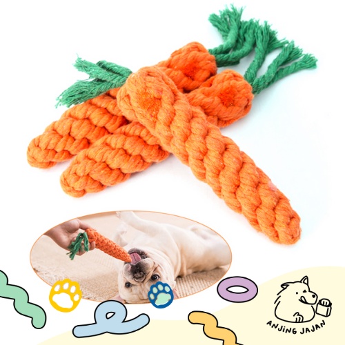 Mainan Gigit Anjing Kucing Wortel | Chewing Toy | Carrot Chewing Toy