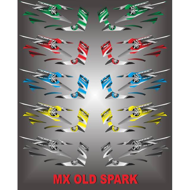 Stiker dan striping variasi laminasi Jupiter Mx Old Spark
