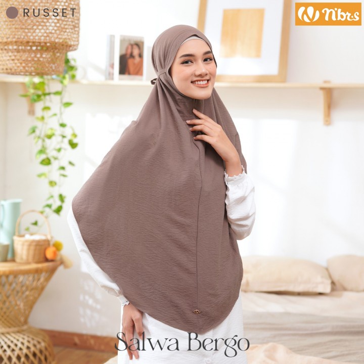 HIJAB NIBRAS SALWA BERGO / HIJAB NIBRAS TERBARU /HIJAB NIBRAS ORIGINAL HIJAB INSTANT / BERGO BAHAN C