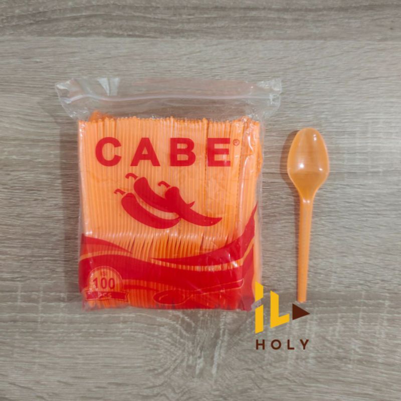 Sendok Teh Plastik Warna Warni Isi 100 pcs / Sendok Teh Plastik Warna Warni