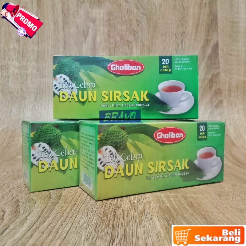 

Teh Daun Sirsak Teh Celup Daun Sirsak 100% Alami Teh Herbal Daun Sirsak ASLI GHOLIBAN Isi 20 Kantong