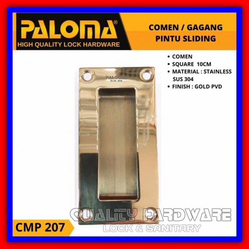 Handle Pintu Geser Paloma QHCMP 207 - 10 cm Handle Pintu Sliding Gold Stainless Handle Tanam