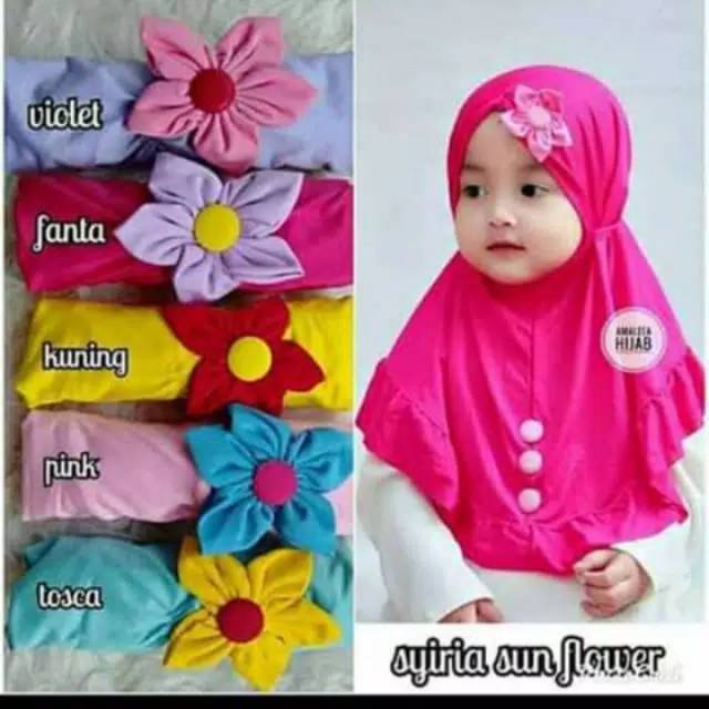 hijab anak bayi BUNGA MATAHARI