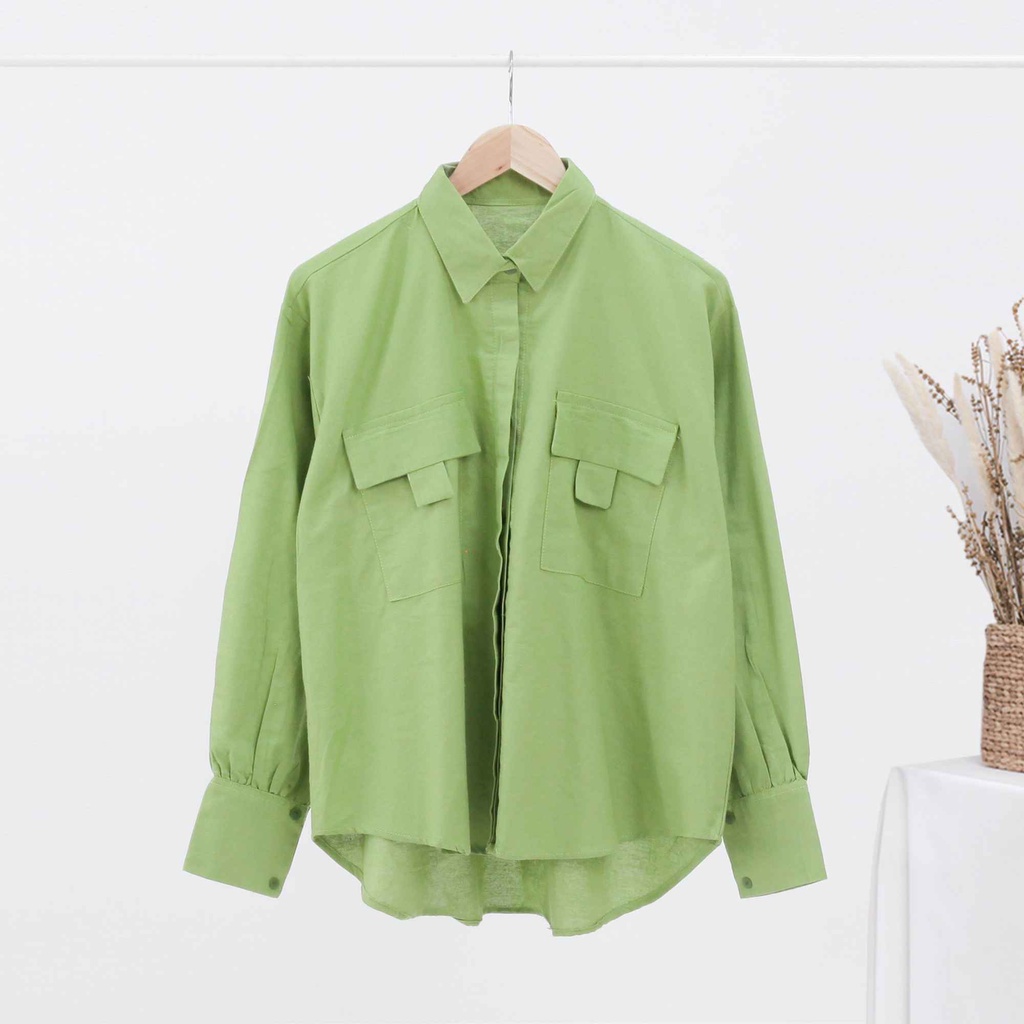 Kemeja Wanita Rami Livia-Green Tea