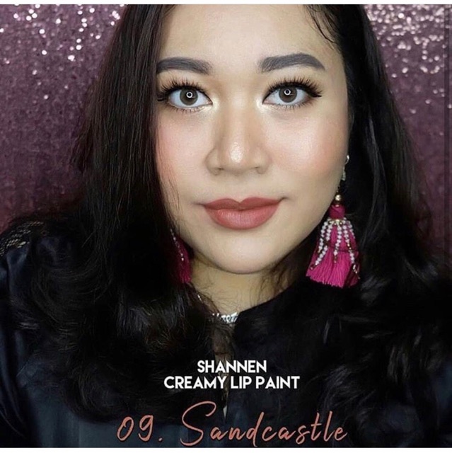 Shannen Lip Paint No 09 Sandcastle Shopee Indonesia Lipstik shannen no 9