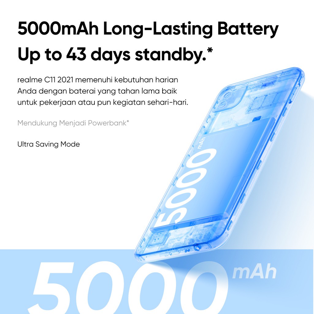 realme C11 (2021) 2/32GB 4/64GB 5000mAh Massive Battery, 6.5&quot;Mini-drop Fullscreen, Nightscape Dual Camera