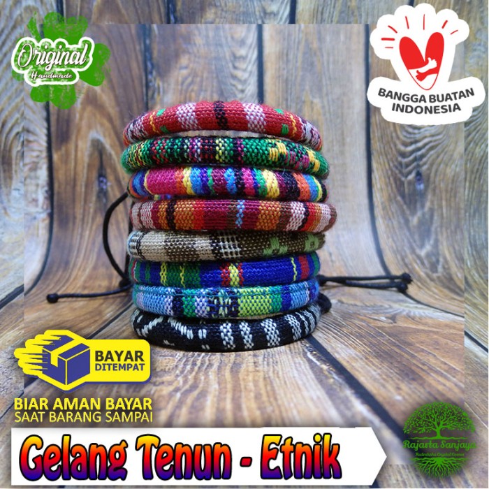 Gelang Etnik Tali Tenun Rajut Pendaki Petualang