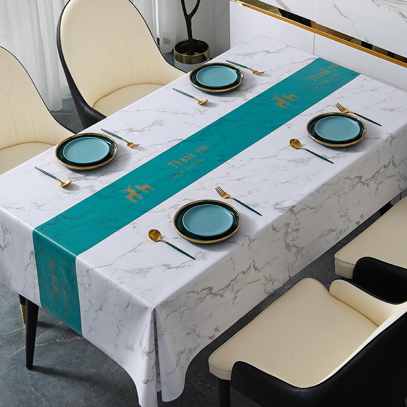 Premium PVC Table Cloth/Taplak Meja Makan Waterproof Tahan Air 140x180