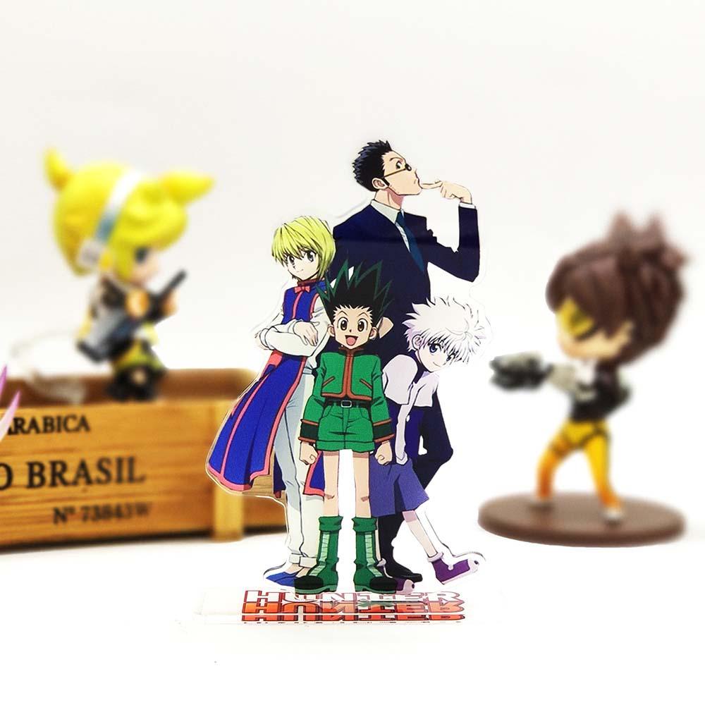 Lanfy HUNTER Pemburu Fashion Fans Hadiah Leorio Dekorasi Mainan Desktop Standing Card Irumi Hisoka Killua Zoldyck Figure Model Plat