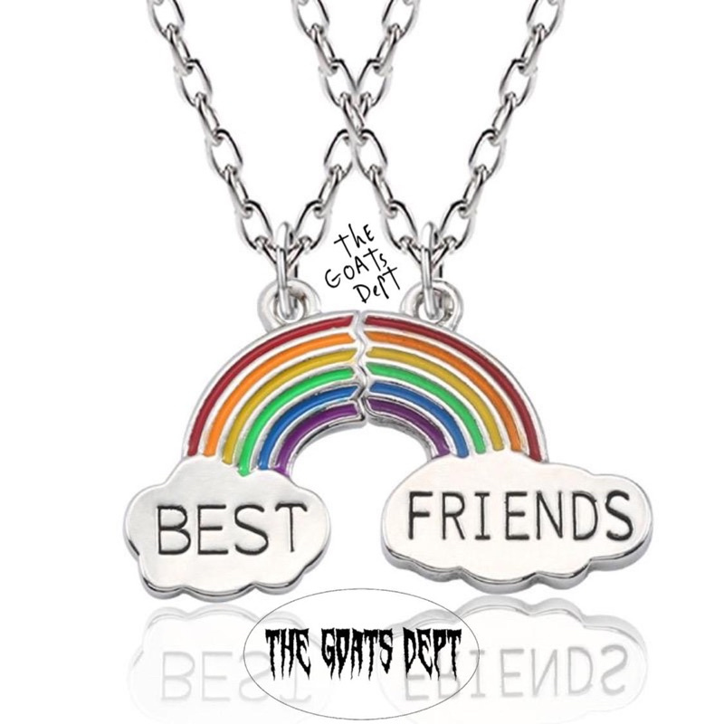 The Goats Dept - Rainbow Bestfriend Couple Necklace / kalung sahabat stainless titanium pria wanita 