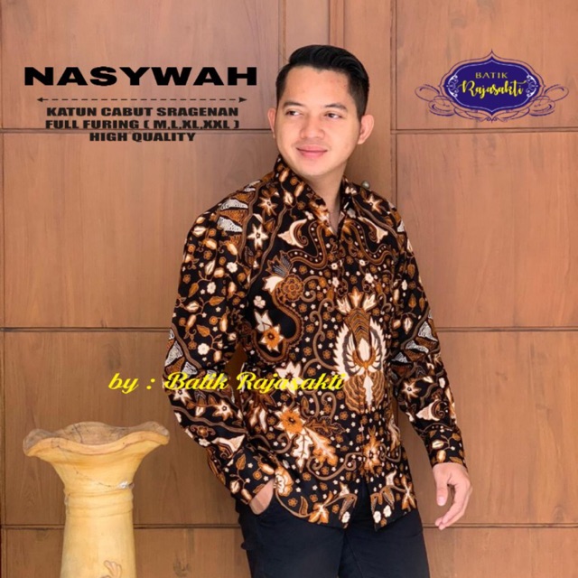 Batik NASYWAH FULL FURING Katun Cabut Halus Sragenan Ori Solo