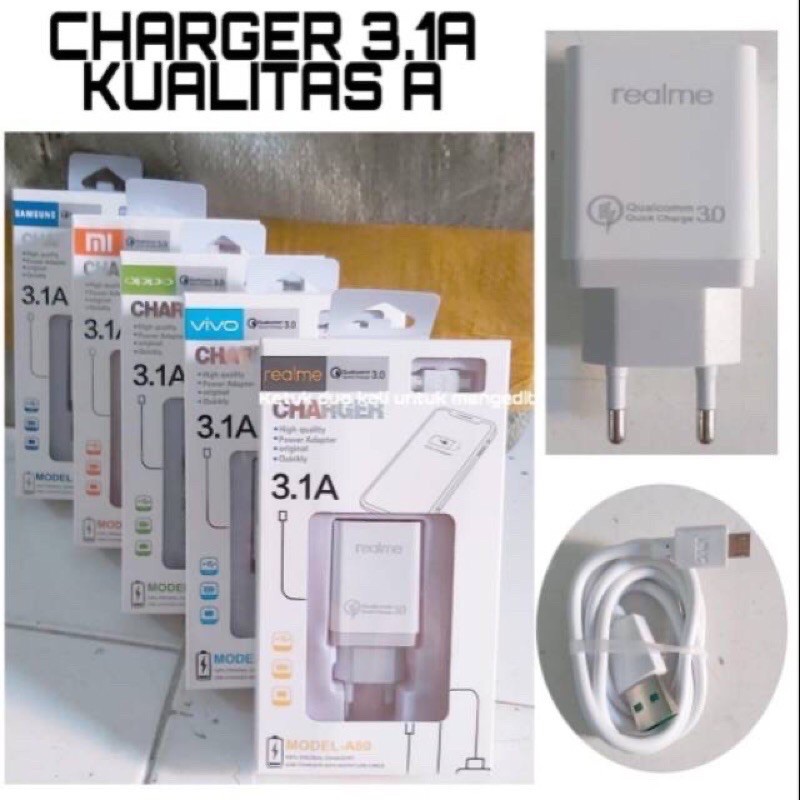 CHARGER BRANDED A80 3.1A QUALCOM PACKING IMPORT.