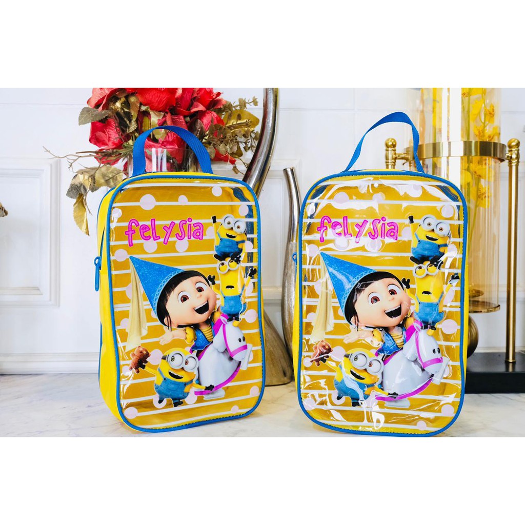 

TAS Shoes Clear BAG Souvenir Ulang tahun anak FREE cetak nama & Foto Goodie Bag Bingkisan ultah