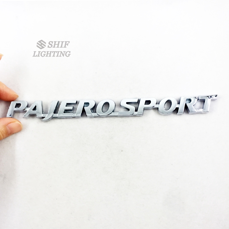 1pc Stiker Emblem Logo PAJERO SPORT Bahan ABS Krom Untuk Mobil MITSUBISHI