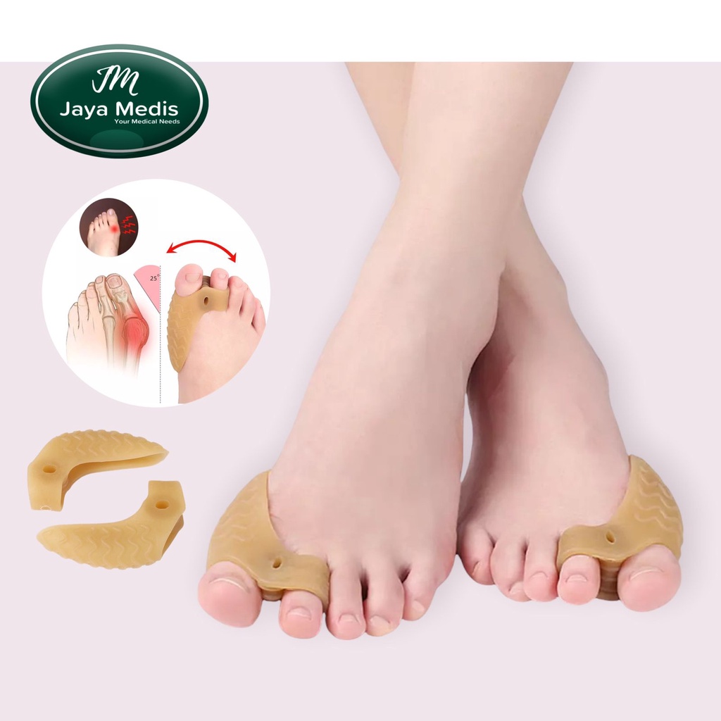 Pelurus Kaki Ibu Jari - Pelindung Kaki Silikon - Bunion - 1 Pasang