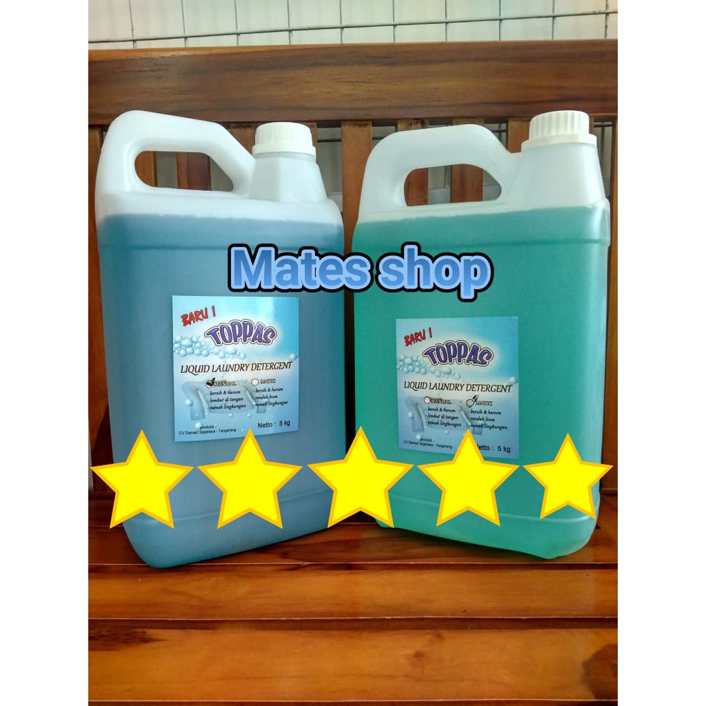 Sabun Deterjen  Cair  5 liter  merk Toppas Shopee Indonesia