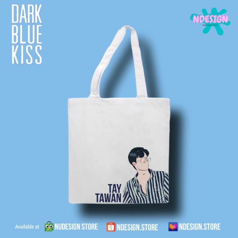 [READY STOCK] NDESIGN - TOTEBAG DARK BLUE KISS TAY TAWAN VER