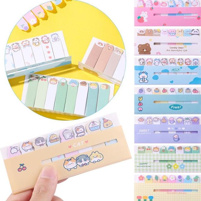 

15 Pcs Stiker Memo Pad Motif Kartun Hewan Untuk Alat Tulis Sekolah