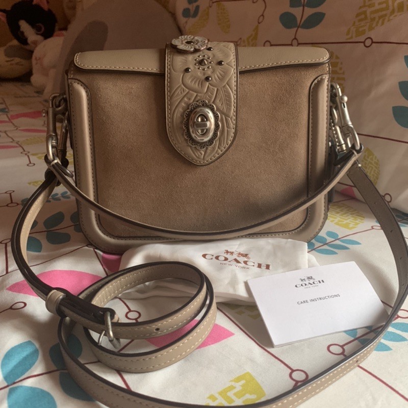 Preloved Coach Page Crossbody with Tea rose