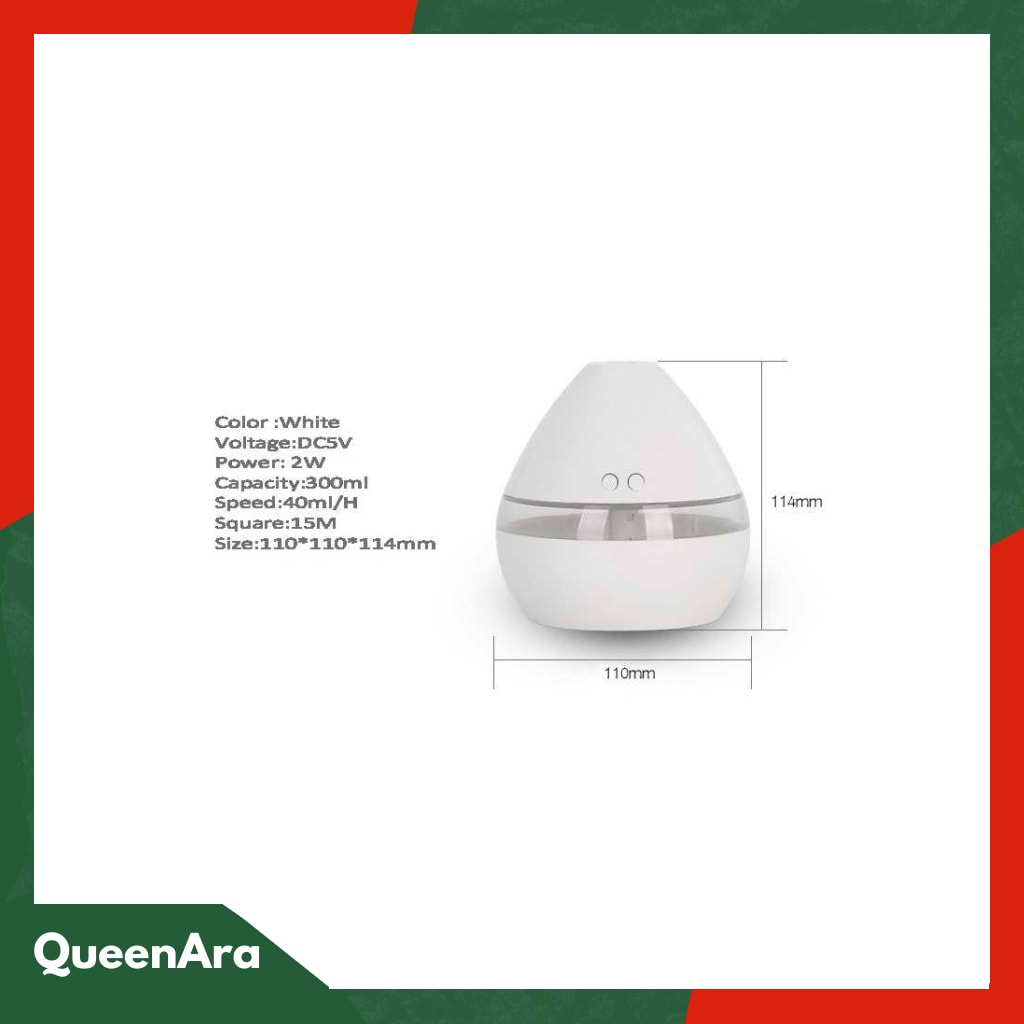 Taffware Air Humidifier Aromatherapy Night Light 300ml - HUMI H29