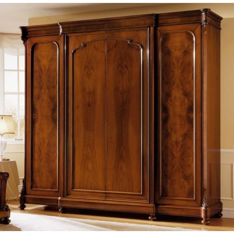 Promo Lemari Pakaian 4 PINTU MINIMALIS KAYU JATI JEPARA