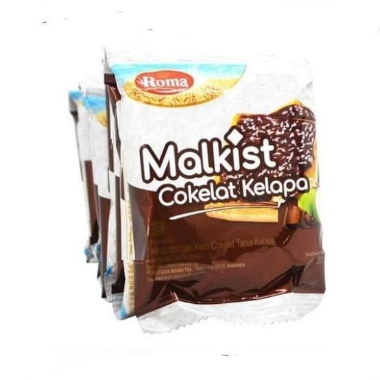 BISKUIT ROMA MALKIST COKLAT KELAPA SACHET 22GR