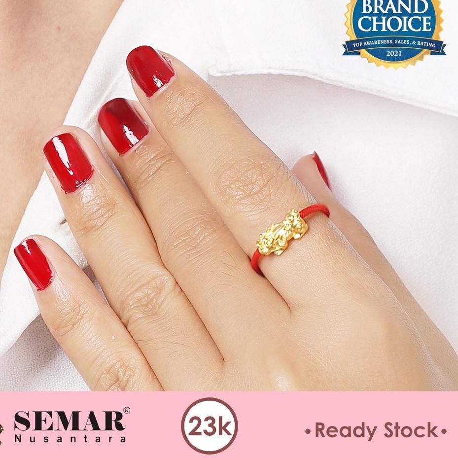 Model Baru.. Cincin Tali Emas Charm Dragon Gold 23K Gold Semar Nusantara