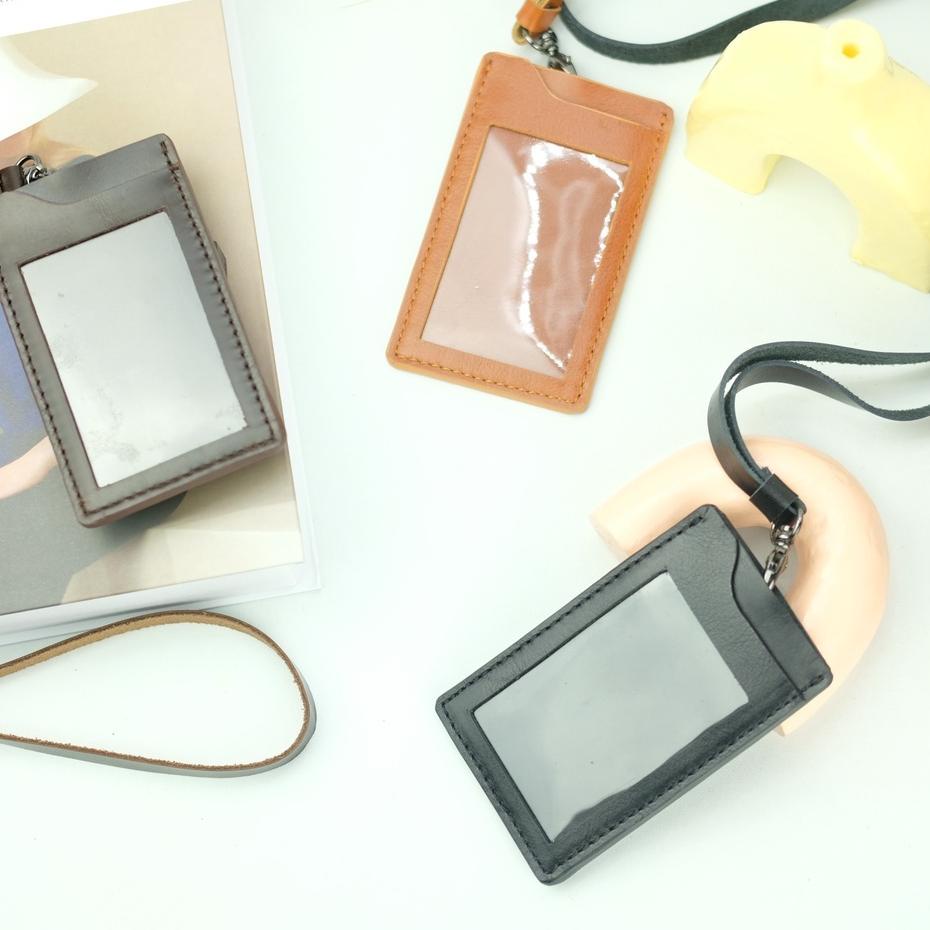 

Hot Sell.. Sendy Leather SEVILLA Id Card Holder Lanyard Kulit Sapi Asli Handmade