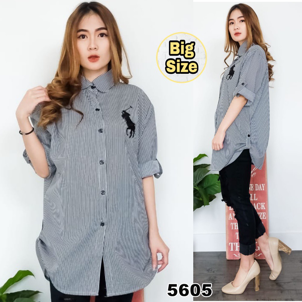 UNION11-   KEMEJA JUMBO XXXL SALUR  BORDIR WANITA / KEMEJA KERJA WANITA JUMBO / ATASAN BIGSIZE / ATASAN JUMBO WANITA POLUR