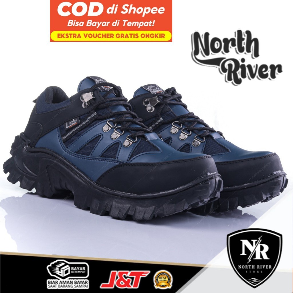 Northriver.id - SEPATU BOOTS SAFETY OUTDOOR KERJA LAPANGAN BAHAN KULIT PREMIUM FULL JAHIT LAVIO A86