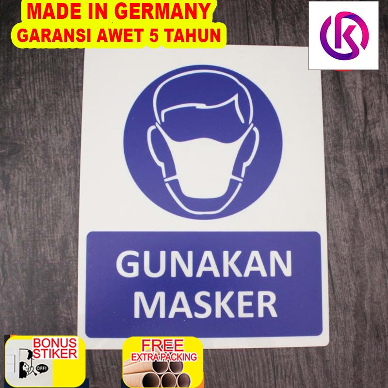 

Promo Sign Gunakan Masker Akrilik Printed 20x25 / Sign Board Akrilik