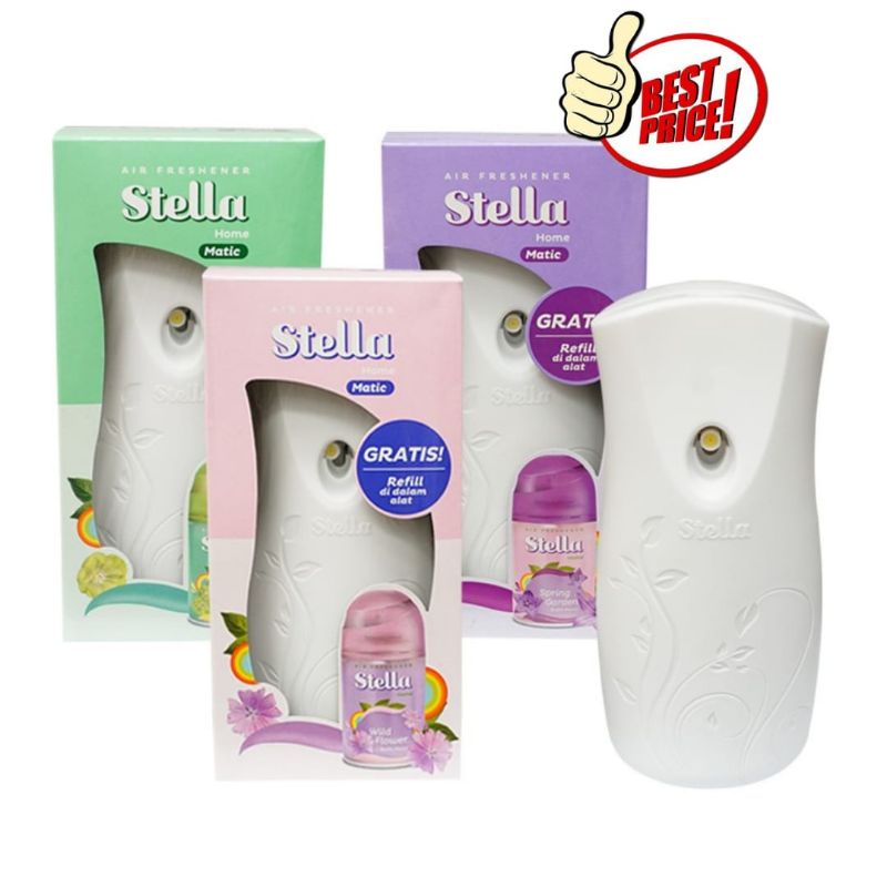 Stella Matic Dispenser / Alat Pengharum Ruangan Otomatis Termasuk Refill + Baterai